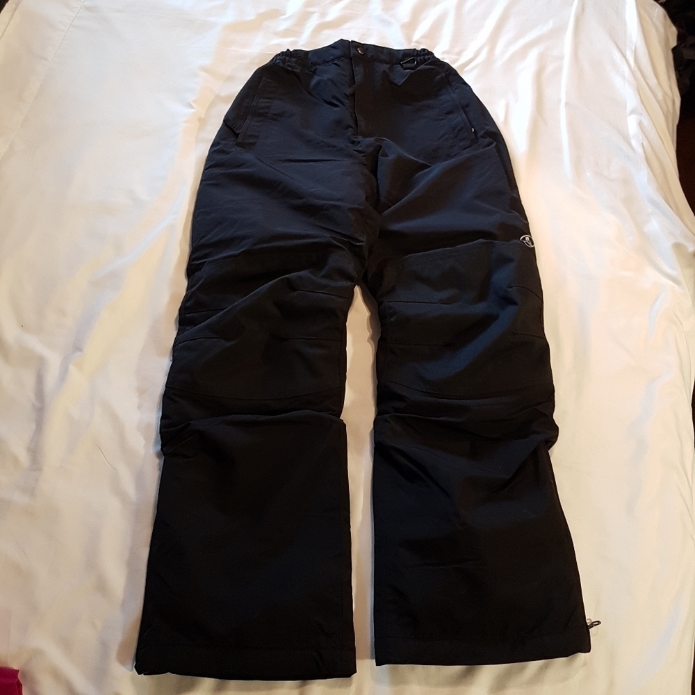 Lands' End Squall boys or girls 14S black snow pants EUC Super Warm